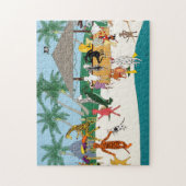 Fête d'animaux sur la plage Puzzle 11x14 (Vertical)