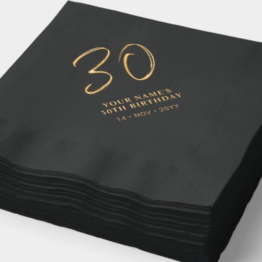 Fête d'anniversaire 30 ans au lettrage moderne (Détail)