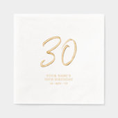 Fête d'anniversaire 30 ans Modern Brush Script (Recto)