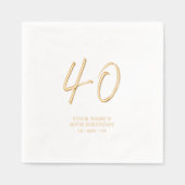 Fête d'anniversaire 40 ans Modern Brush Script (Recto)