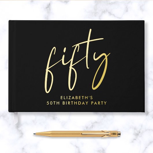 Fête d'anniversaire 50 ans Chic Script