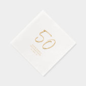 Fête d'anniversaire 50 ans Modern Brush Script (Droite)