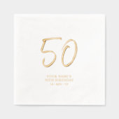 Fête d'anniversaire 50 ans Modern Brush Script (Recto)