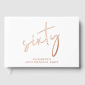 Fête d'anniversaire 60 ans Chic Script Rose Gold (Recto)