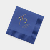Fête d'anniversaire 75 ans au lettrage moderne (Gauche)