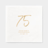 Fête d'anniversaire 75 ans Modern Brush Script (Recto)
