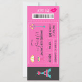 Fête d'Anniversaire à Paris Invitation de billets (Devant)