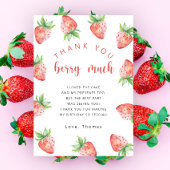 Fête d'anniversaire aux fraises merci beaucoup