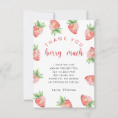 Fête d'anniversaire aux fraises merci beaucoup (Devant)