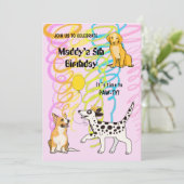 Fête d'anniversaire avec DOGGY AMIS Invitation (Debout devant)