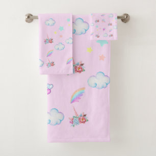 Fête d'anniversaire avec la licorne arc-en-ciel ma