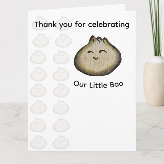 Fête d'anniversaire Bao Dumpling Merci (Devant)