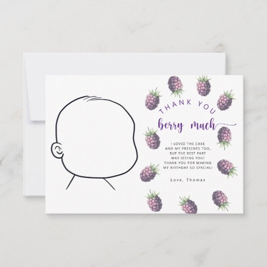 Fête d'anniversaire Blackberry merci beaucoup (Devant)