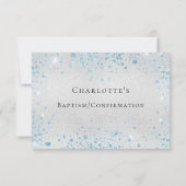 Fête d'anniversaire bleu argenté RSVP (Dos)