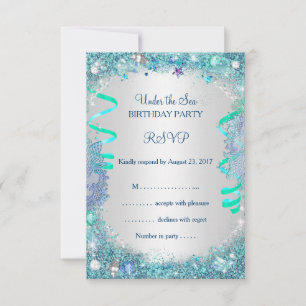 Fête d'anniversaire Blue Under The Sea RSVP