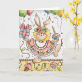 Fête d'anniversaire - Carte de voeux (Fleur jaune)