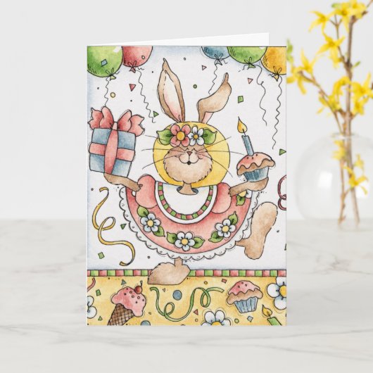 Fête d'anniversaire - Carte de voeux (Fleur jaune)