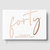 Fête d'anniversaire Chic 40 ans Rose Gold (Recto)
