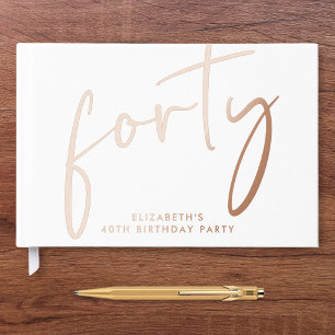 Fête d'anniversaire Chic 40 ans Rose Gold