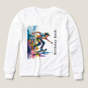 Fête d'anniversaire colorée pour garçon avec graff