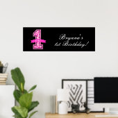 Fête d'anniversaire de 1 an avec impression léopar (Bureau à domicile)
