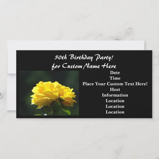 Fête d'anniversaire de 50 ans ! Invitations Rose n (Devant)