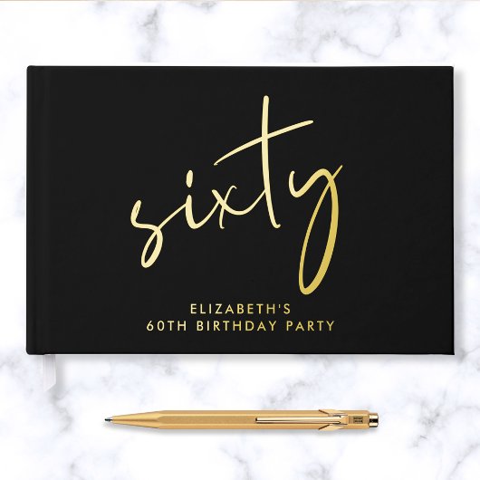 Fête d'anniversaire de 60 ans Chic Script