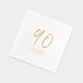 Fête d'anniversaire de 90 ans Modern Brush Script (Gauche)