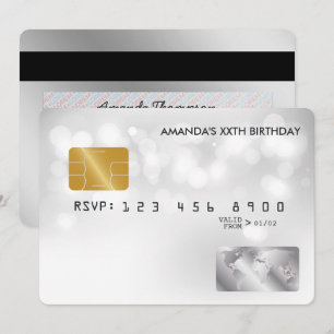 Fête d'anniversaire de carte de crédit cool