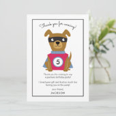 Fête d'anniversaire de chiot super-héros Merci aux (Debout devant)