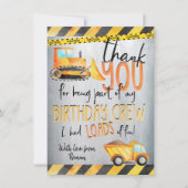 Fête d'anniversaire de construction Merci Cartes d (Devant)