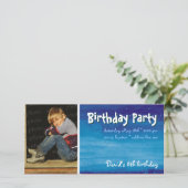 Fête d'anniversaire de David | Invitation photo (Debout devant)