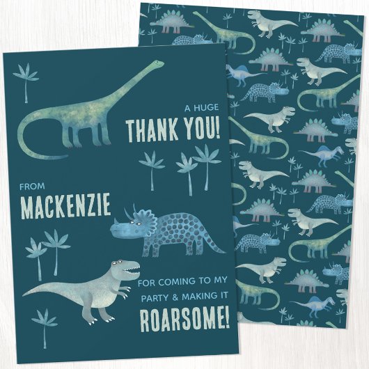 Fête d'anniversaire de dinosaure Merci