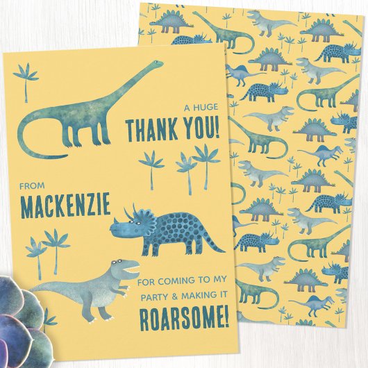 Fête d'anniversaire de dinosaure Merci