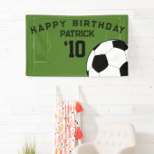 Fête d'anniversaire de football bannière personnal (En situation)