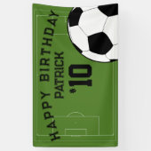 Fête d'anniversaire de football bannière personnal (Vertical)