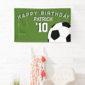 Fête d'anniversaire de football bannière personnal (En situation)