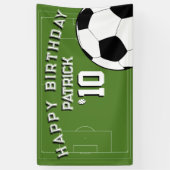 Fête d'anniversaire de football bannière personnal (Vertical)
