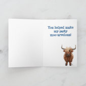 Fête d'anniversaire de Highland Cow Merci (Intérieur)