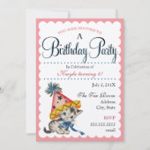 Fête d'anniversaire de Kitty| Invitations d'annive (Devant)
