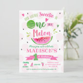 Fête d'anniversaire de la pastèque Invitations (Debout devant)