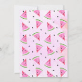 Fête d'anniversaire de la pastèque Invitations (Dos)