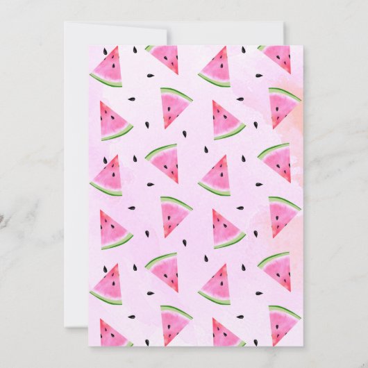 Fête d'anniversaire de la pastèque Invitations (Dos)