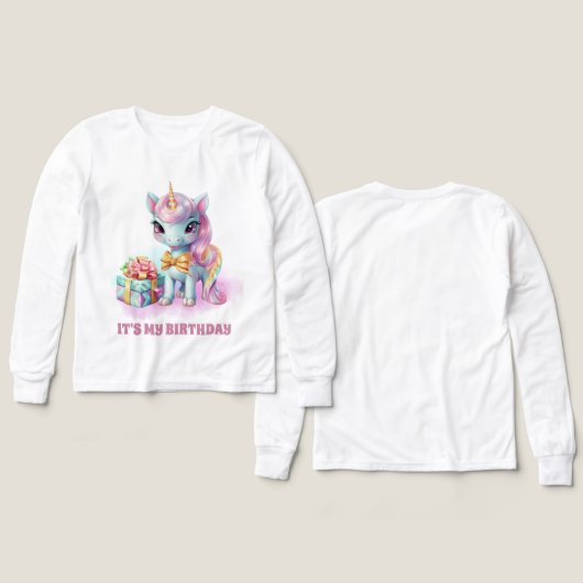 Fête d'anniversaire de la petite fille (Motif Recto et Verso)