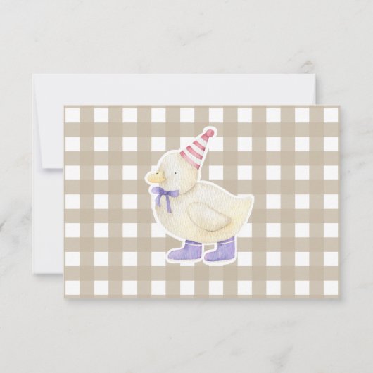 Fête d'anniversaire de Lucky Duckling merci (Dos)