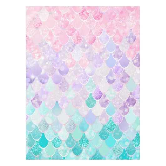 Fête d'anniversaire de sirène pour filles nappe (Devant)