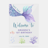 Fête D'Anniversaire De Sirène Sous La Mer Bienvenu (Recto)