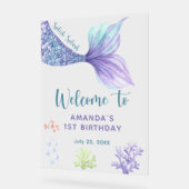 Fête D'Anniversaire De Sirène Sous La Mer Bienvenu (Angle)