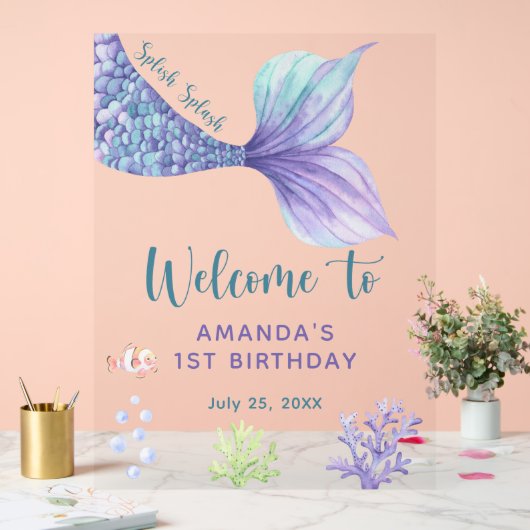 Fête D'Anniversaire De Sirène Sous La Mer Bienvenu (Mariage)
