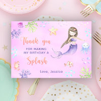 Fête d'anniversaire de sirène sous la mer, merci